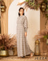 Printed Long Dress with Smocked Cuffs 60212